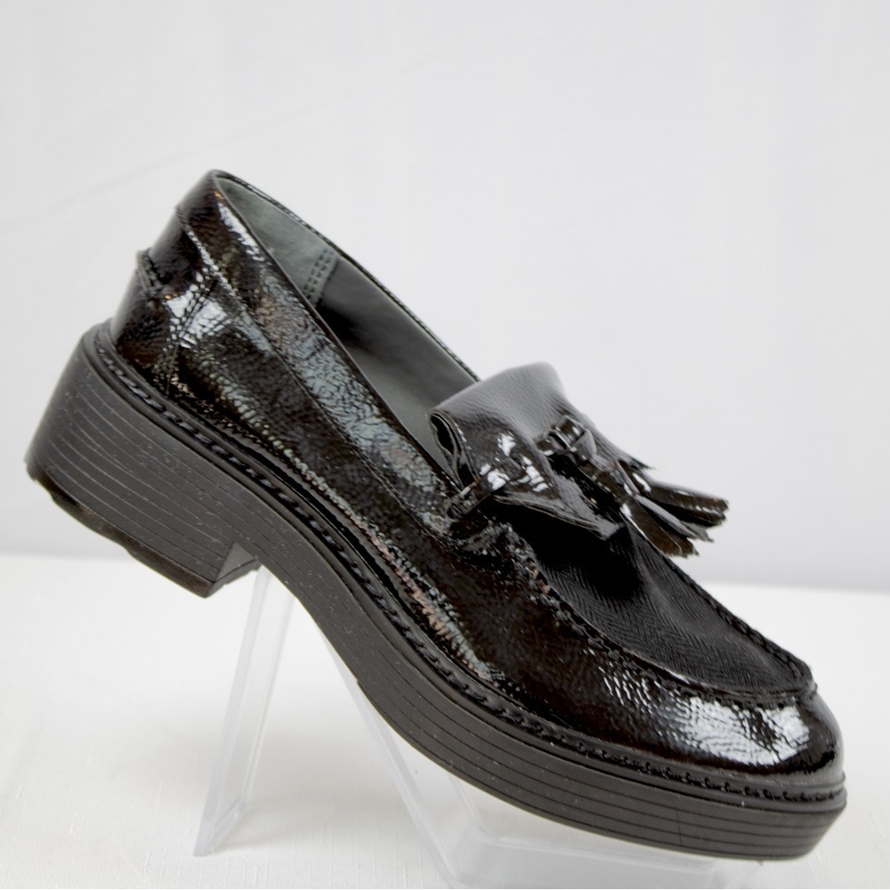 Franco Sarto Patent Platform Tassel Kili Loafer Women's Slip-On Shoes Sz 6.5